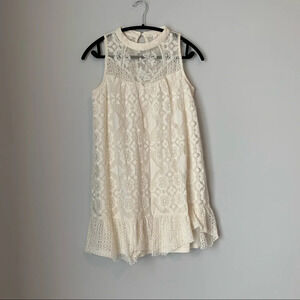 xhilaration white/creme lace sleeveless dress size M